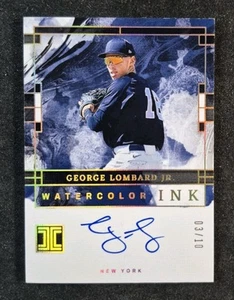 GEORGE LOMBARD JR. AUTO Dorado/10 2024 Panini Impecable Acuarela Tinta Yankees - Imagen 1 de 2