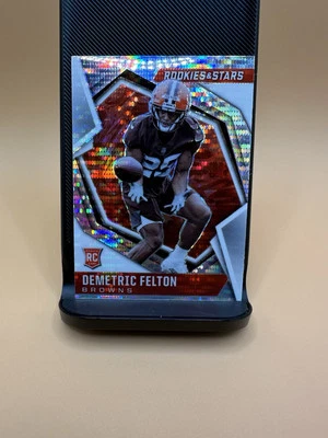 2021 Panini Rookies & Stars #191 Demetric Felton Browns Silver Pulsar RC - Image 1 of 4
