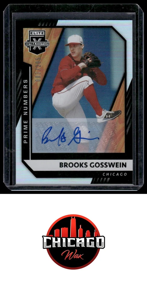2021 Panini Elite Extra Edition #124 Brooks Gosswein Prime Numbers A #/205 - Image 1 of 2