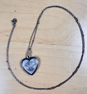 Sterling Army Air Force Sweetheart Photo Locket Remembrance Necklace - Picture 1 of 7
