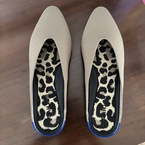 Ballerine donna Rothys Mandorla Demi Mules slip on maglia Portobello taglia 10,5 usate in ottime condizioni - Foto 1 di 11