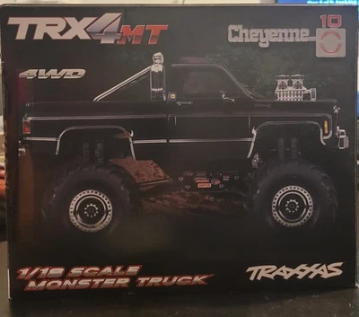 Traxxas 98064-1-BLK - TRX-4MT Chevy K10 1/18 4X4 Monster Truck RTR, Black - Image 1 of 4