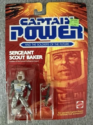Figura de acción completa Captain Power Sargeant Scout Baker Mattell de colección Foto 1 de 3