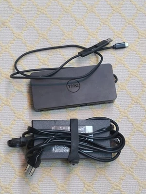 Estación de acoplamiento universal Dell D6000 USB-C 4K con adaptador de CA original Foto 1 de 3