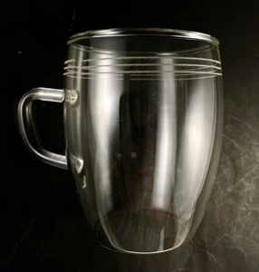 Taza de té de 8 oz de café transparente de vidrio Schott Mainz Jena de colección - Imagen 1 de 8