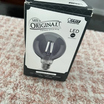 Feit Electric LED Vintage Style Bulb G25 Smoked Glass 40W Replacement - Image 1 of 4