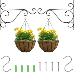 2 Stück Blumenampel Halterung Pflanze Aufhänger Haken Hängender mit S Haken - Bild 1 von 7