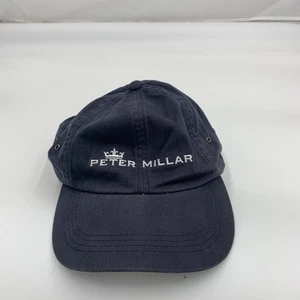 Peter Millar Mütze Kappe Erwachsene Einheitsgröße verstellbarer Riemen hinten blau Spruch Logo neu - Bild 1 von 4