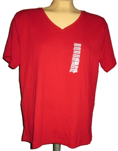 Karen Scott Sport Women’-SZ M-RED V-Neck-Short Sleeve T-Shirt NWOT-100% cotton - Picture 1 of 8