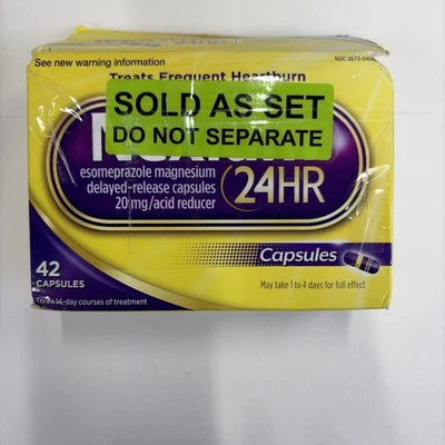 Nexium 24HR кислотный редуктор капсулы для облегчения изжоги - 42 штуки срок годности 2/27 - Изображение 1 из 4