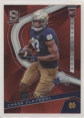 2020 Panini Chronicles Draft Picks Spectra Red Prizm Chase Claypool Rookie RC - Image 1 of 2
