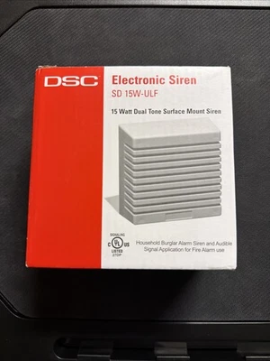 DSC Electronic Siren SD 15W-ULF Burglar Alarm Fire Alarm Dual Tone 88008007 NEW - Image 1 of 2