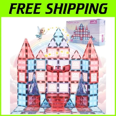 104pcs Frozen Princess Castle Magnetic Tiles Build - Image 1 of 4