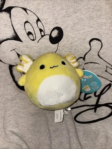 Kelly Toy Squishmallow Treyton The Axolotl 5" Easter Pastel Yellow Plush NEW NWT - Picture 1 of 3