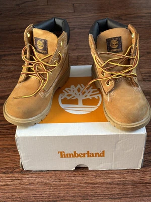 TIMBERLAND первоклассный 6» водонепроницаемый ботинки пшеницы нубук малыш размер 8 - Изображение 1 из 4