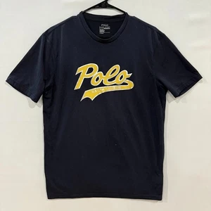 Polo Ralph Lauren Performance T-Shirt Men’s M Navy Blue Yellow Logo Graphic - Picture 1 of 6