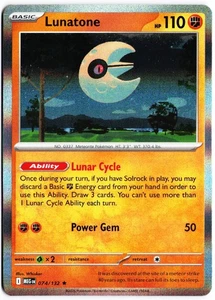 Pokemon Lunatone Raro Holo MEG 074/132 NM - Imagen 1 de 2