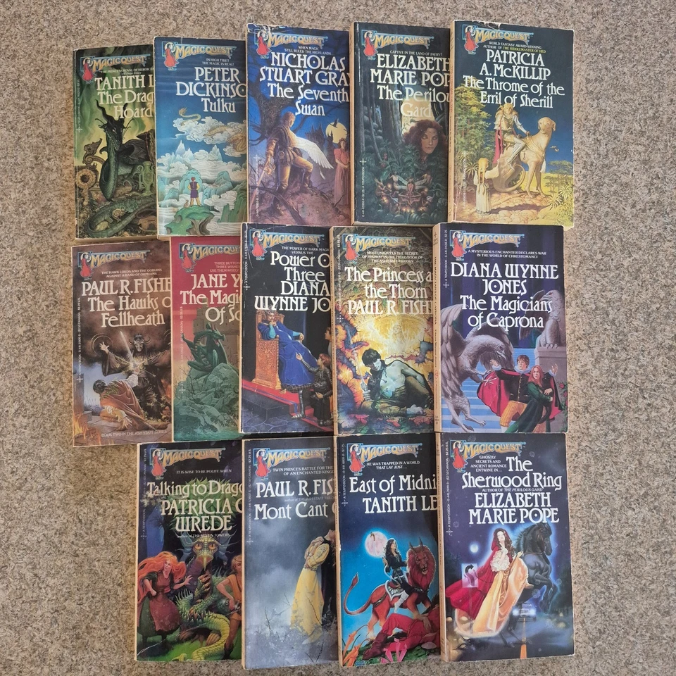 Magic Quest Book Lot of 14 Sci Fi Fantasy Patricia McKillip Dnd, Magic Wizards Foto 1 de 4