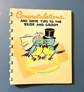 Hallmark Blue Bird Wedding Spiral-Bound 16-Page Greeting Card Vintage 1939 -RARE - Picture 1 of 11