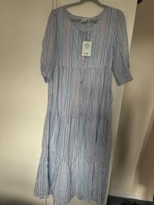 Scamp & dude pale blue rainbow lurex dress size 20 brand new with tags - Picture 1 of 6