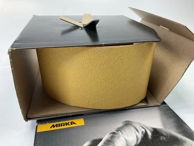 Rollo de papel de lija Mirka 23-574-100 dorado 2-3/4 pulgadas X 20 yardas PSA Autokut 100 grano Foto 1 de 3