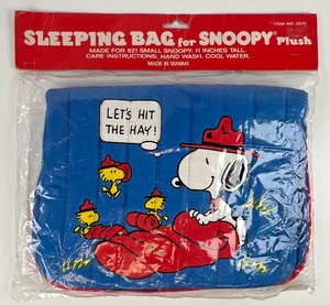 Peluche sacco a pelo Snoopy vintage anni 70 #0570 nuovo sigillato arachidi - Foto 1 di 2