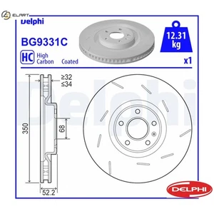 2x BRAKE DISC BG9331C FOR PORSCHE MCN.CC MCY.PA/NB/NA 2.0L 4cyl MACAN 3.6L 6cyl - Picture 1 of 9