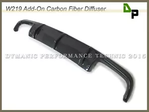 Carbon Fiber Add-On Diffuser For 06-10 M-Benz W219 CLS55AMG CLS63AMG 4Dr Sedan - Foto 1 di 3