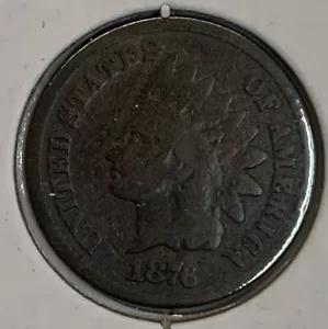 1876 Indian Head Cent, Good (5819) - Picture 1 of 2