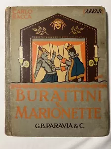 1922 Puppets & Marionettes Theater Plays Italian W/ Illustrations By Biscaretti - Picture 1 of 10