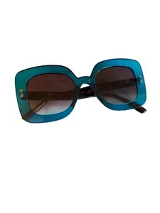 Gafas de sol Free Peope cuadradas de gran tamaño azules y carey lentes tintadas marrones - Imagen 1 de 5