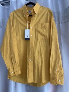 Cutter & Buck Mens Long Sleeve Shirt Button Down, Dress Shirt Yellow SZ:S /PNWT - Picture 1 of 4