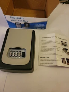 Fayleeko Key Lock Box Portable Lock Box for House Key real estate open house - Picture 1 of 4