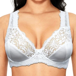 Plus Size Bra Women Bras Unpadded Sexy Lingerie Underwired Brassiere EFGGHIJ Cup - Picture 1 of 10