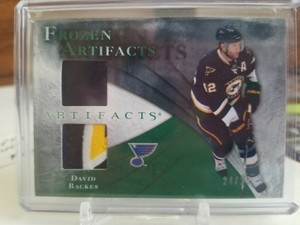 2010-11🏒UD ARTIFACTS🔥DAVID BACKES🔥FROZEN FABRICS🔥4 COLOUR PATCH /25🔥 