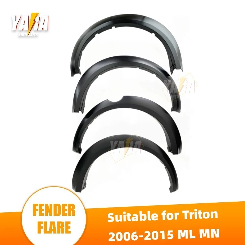 Suits for Mitsubishi Triton MN ML 2006-2015 Fender Flares Wheel Arch Matte black - image 1 of 4