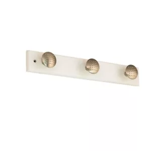 Garderobenleiste Hakenleiste Kleiderhaken 3er silber weiß Garderobe Wandhaken - Bild 1 von 3