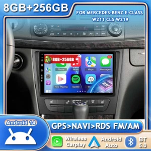 FOR MERCEDES-BENZ E-CLASS W211 CLS W219 Android 14 Car Stereo Car Play GPS 256GB - Bild 1 von 17