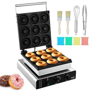 VEVOR Machine à beignets électrique appareil à donuts antiadhésif 9 PCS 2000 W - Imagen 1 de 12