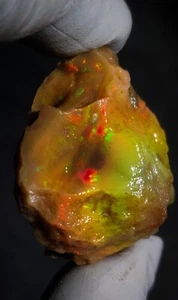 95 Ct Natural Ethiopian Opal Rough – Fire Play Raw for Jewelry Making & Healing - Picture 1 of 5