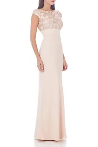 JS Collections Lace Column Gown (size 4) - Picture 1 of 2