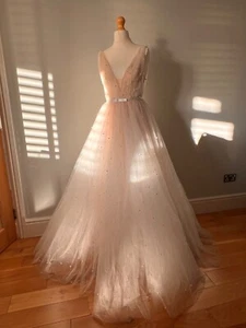 Daalarna Blush and Pearl Princess wedding dress size 10. Excellent condition. - Picture 1 of 14