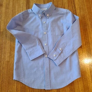 Janie & Jack Boys Buttoned Down Collar  Long Sleeve Shirt  Light Blue  POE  Sz 4 - Picture 1 of 9