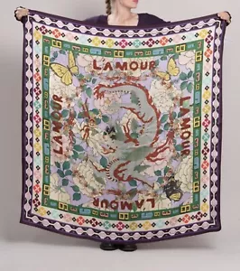 ME369 L'Amour Lola Scarf / Wrap XL Square 51 X 51 In. New With Tags #223A90122 - Picture 1 of 11