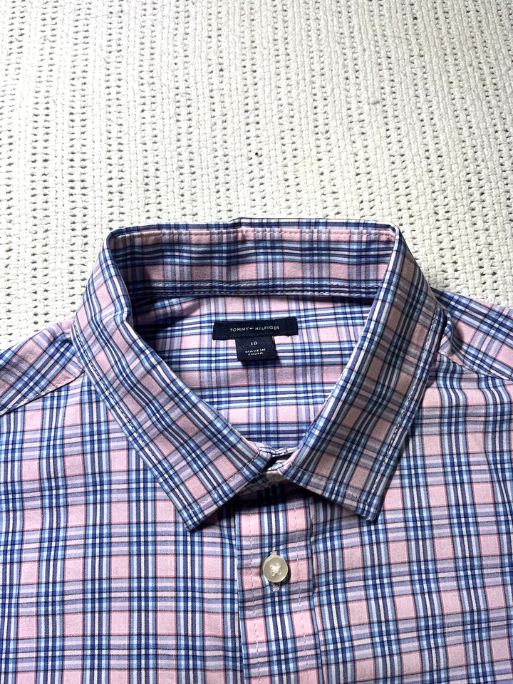 Tommy Hilfiger Dress Shirt Size 18 great condition, no stains - Image 1 of 4