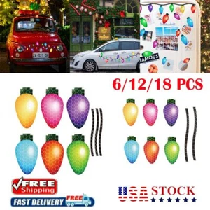 Reflective Car Magnet Sets Light Bulb Wires Magnet Sticker Christmas Decoration - Picture 1 of 16