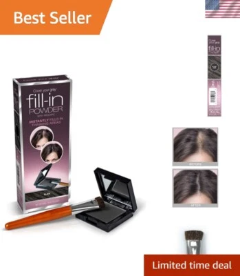 Polvo de relleno rejuvenecedor para cabello negro - cubre áreas de adelgazamiento y calvicie Foto 1 de 4