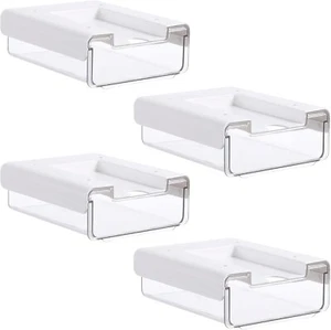 4 Packs Self-Adhesive under Desk Drawer Slide Out to 10 Lbs, Stick on Drawers X1 - Picture 1 of 6