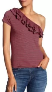 NWT Romeo & Juliet Couture Striped Asymmetrical Sleeveless Top Size S MSRP $108 - Picture 1 of 8