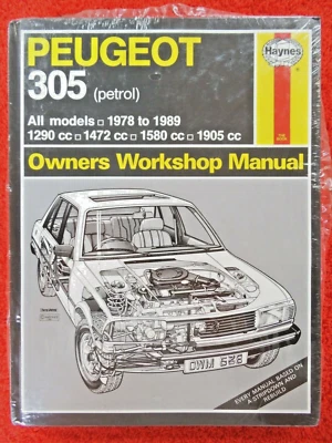 Peugeot 305 (petrol) Haynes Workshop Manual from 1978 - 1989. Never been opened! - Image 1 of 2